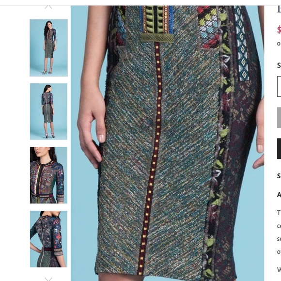 Byron Lars Multicolor Embellished Midi Dress - Picture 13 of 15